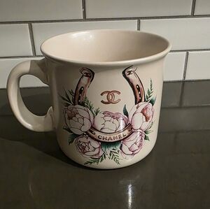 Chanel Floral Mug with Horseshoe Design